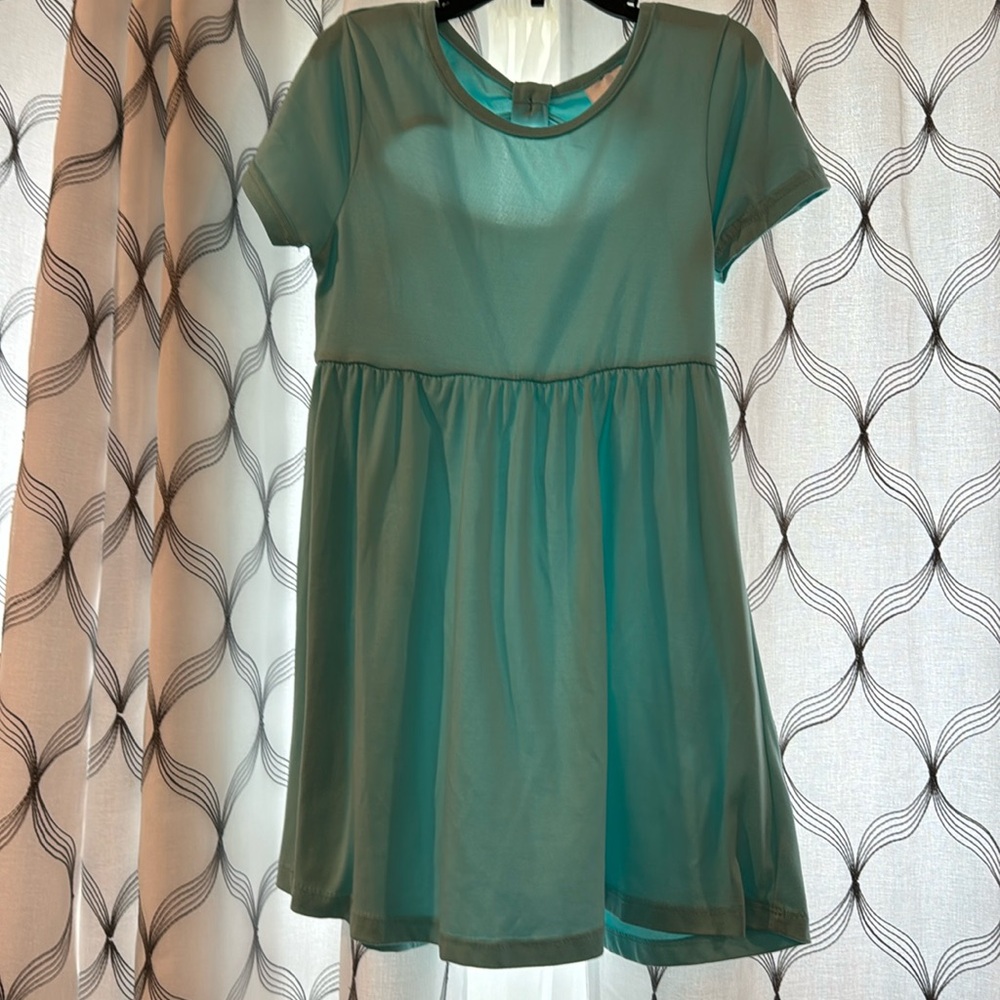 Girls blue short sleeved sundress